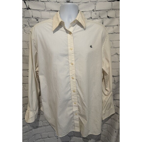 Lauren Ralph Lauren Other - Lauren Ralph Lauren White Classic Button-Down Men's Shirt Long Sleeve Size 1X